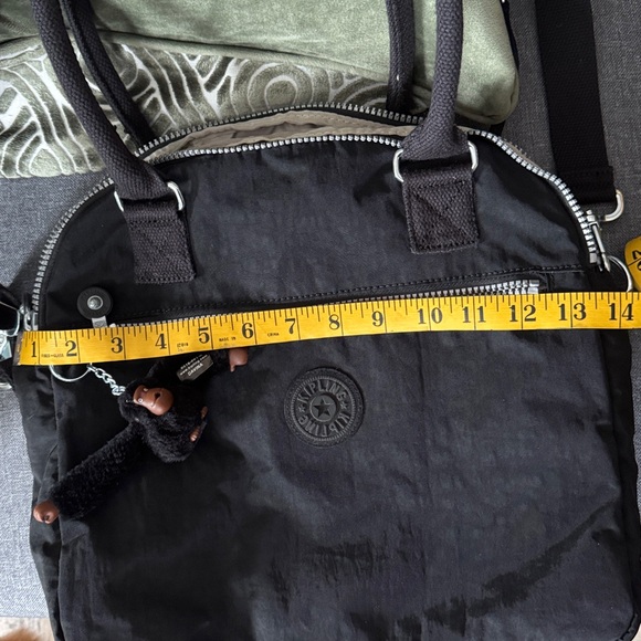 Kipling Black Women's crossbody with handles. used once - Picture 2 of 12